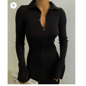 MUTU Soiree ribbed, knit, dress and black. Small. NWT.